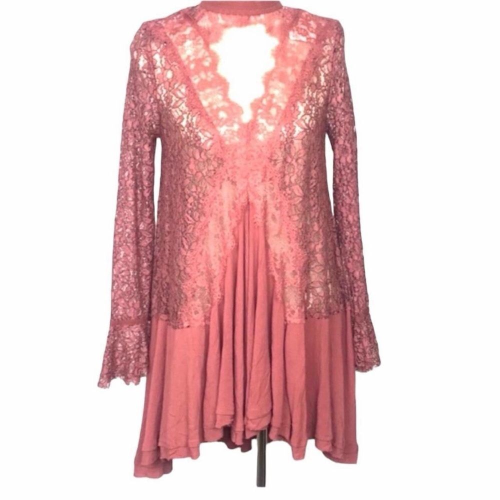 Free People Tell Tell Lace Mini Dress Size M NWT